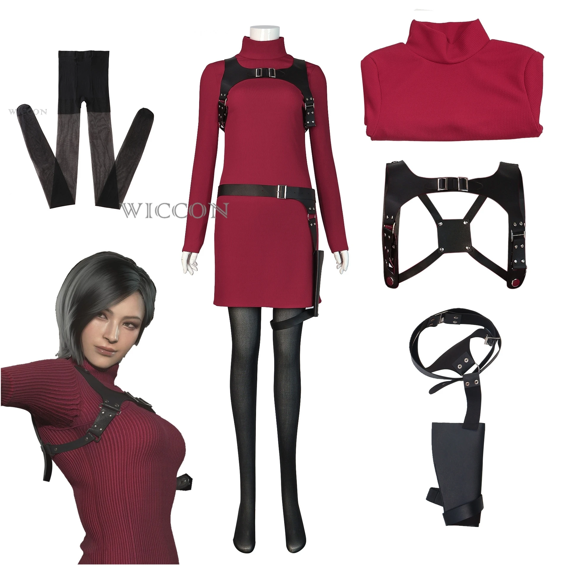 Ada Wong Cosplay Essentials： Dress, Wig, and Accessories for 2024