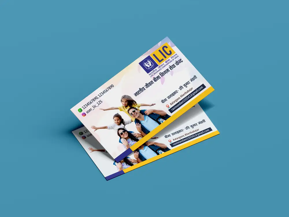 Free LIC Visiting Card Design Templates for Download