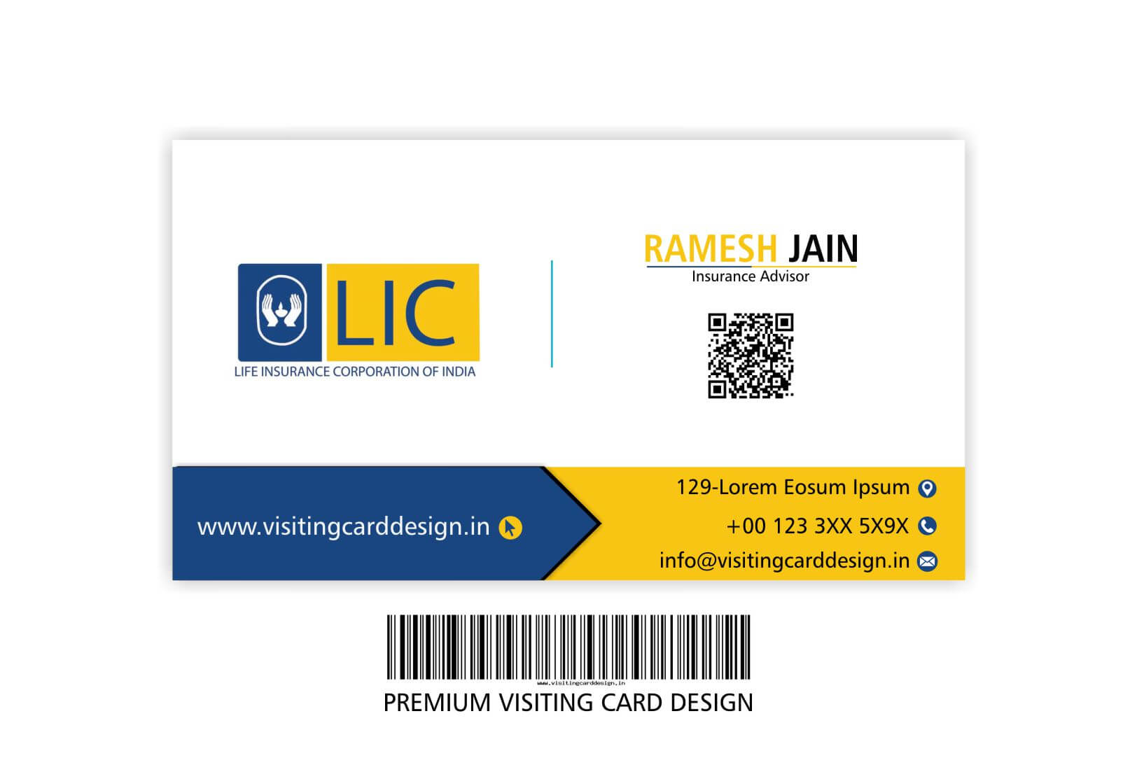 Free LIC Visiting Card Design Templates for Download