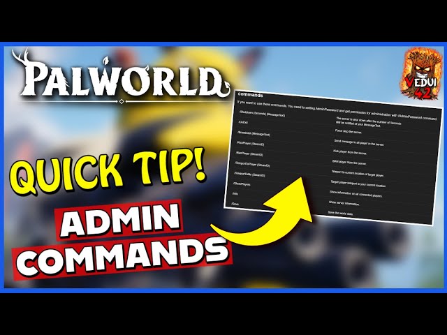 [Complete Guide to Palworld Admin Commands and Console Setup]