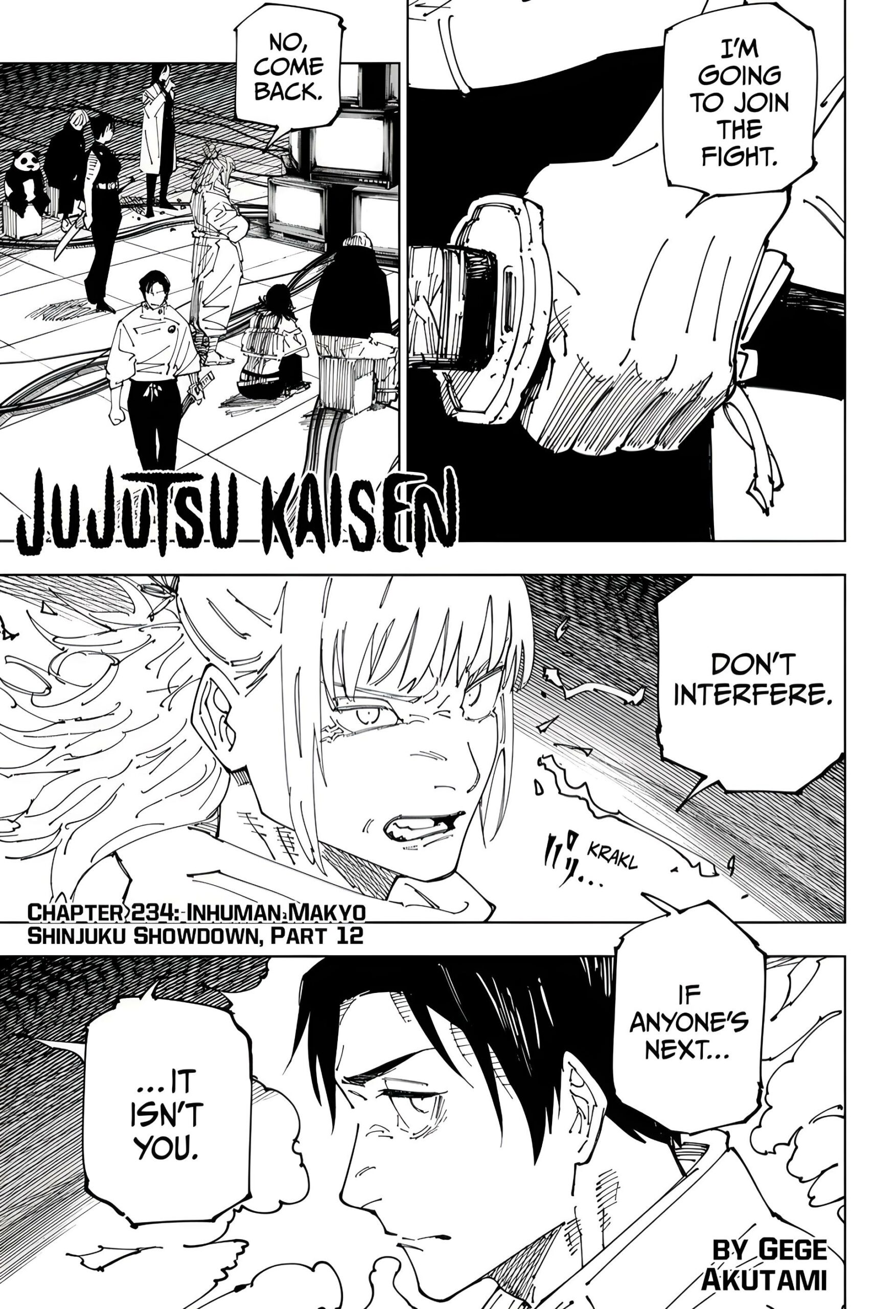 Discover Jujutsu Kaisen Chapter 234 – Free Reading & Download