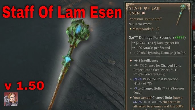 Top Staff of Lam Esen Builds: Unleash Lightning Fury with Charged Bolts Sorcerer